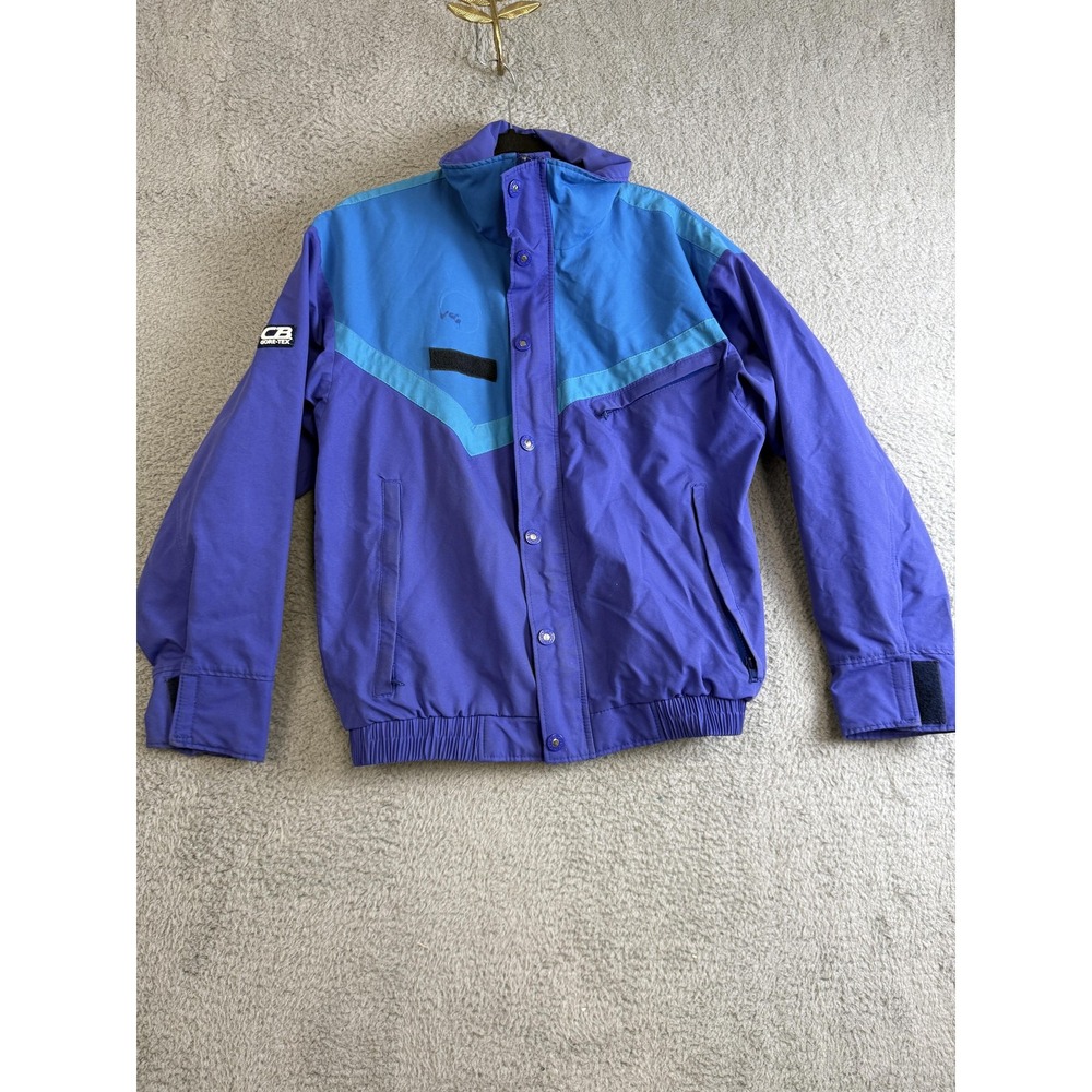 Vintage CB Sports Jacket Mens Medium Purple‎ Blue Gore-Tex Made USA Ski 90s